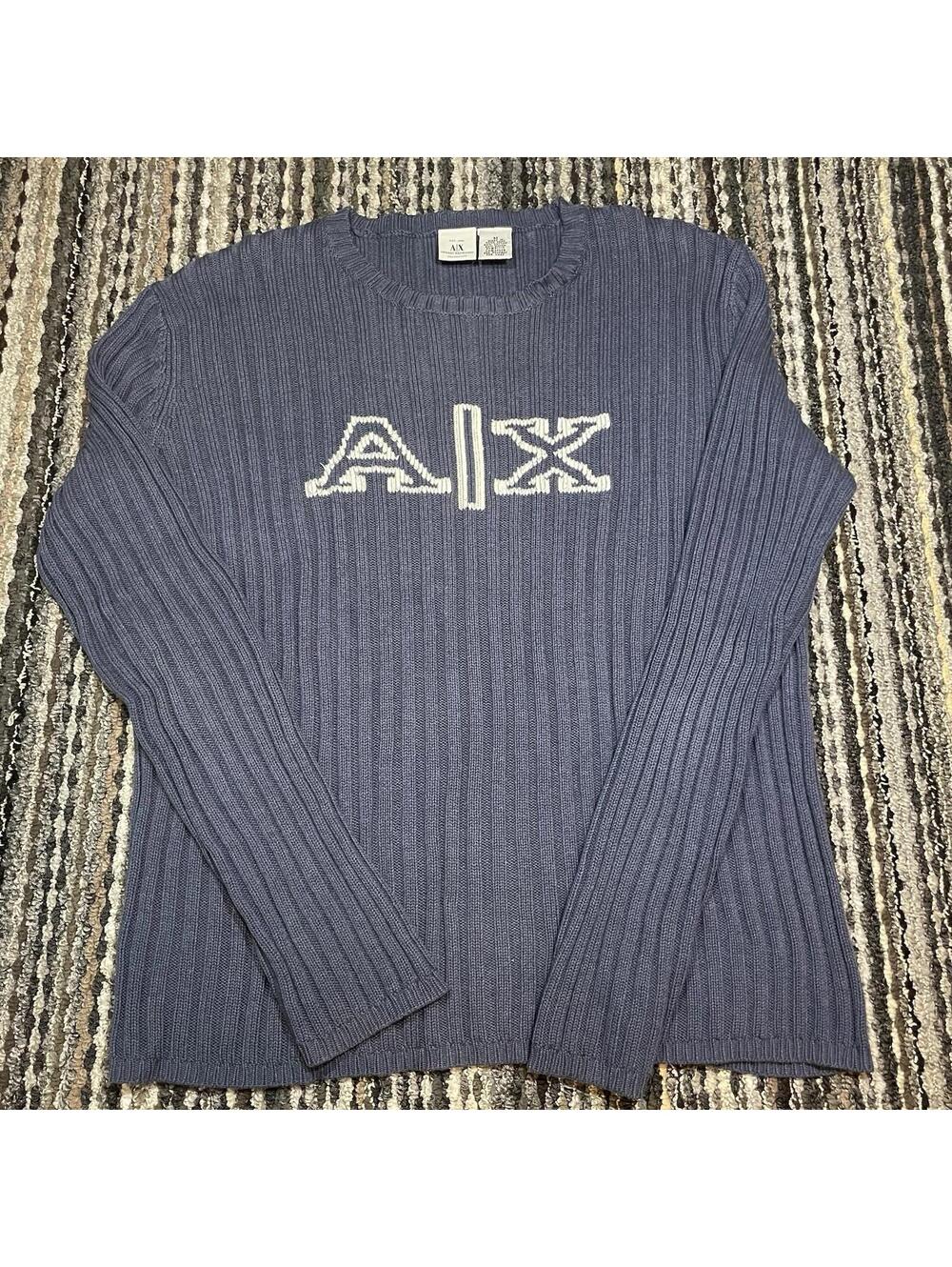 Armani Exchange A|X Men’s Blue Knit Sweater M Crewneck
